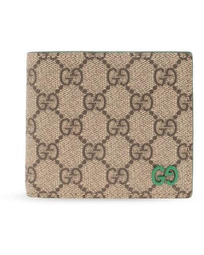 Gucci Monogrammed Bifold Wallet - Green
