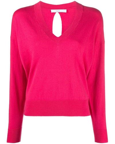 IRO Maddio Long-sleeve Knit Sweater - Pink