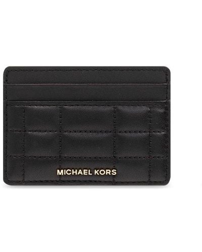 MICHAEL Michael Kors Logo-lettering Quilted Cardholder - Black