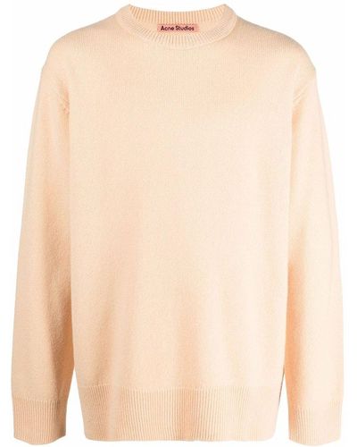 Acne Studios Crewneck Knitted Sweater - Natural