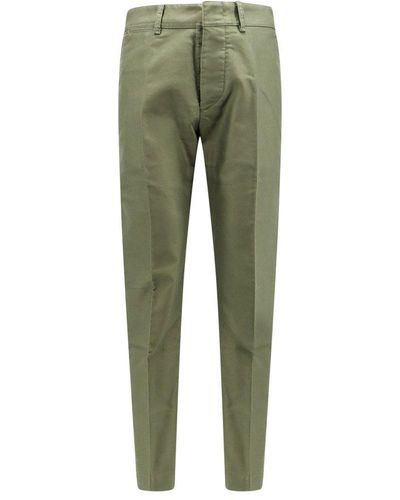 Tom Ford Logo Patch Straight-leg Tailored Trousers - Green