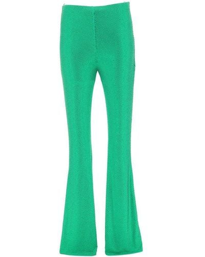 Cult Gaia Remany Embellished High-rise Flared Pants - Green