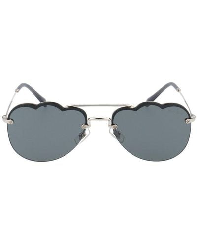 Miu Miu Pilot Frame Sunglasses - Gray