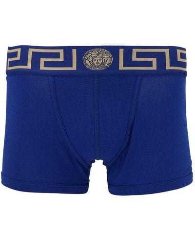 Versace Greca Border Boxer Briefs - Blue