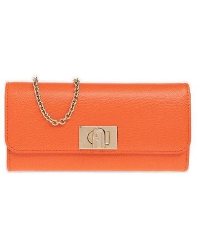 Furla '1927' Wallet On Chain - Orange