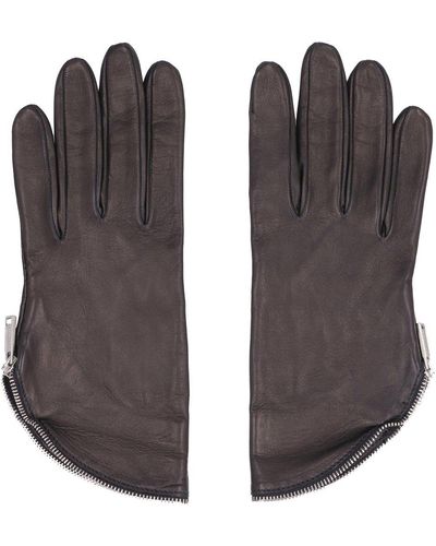 DSquared² Zip Detailed Gloves - Brown