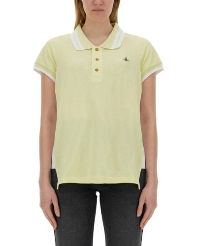 Vivienne Westwood Orb Embroidered Polo Shirt - Green