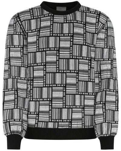 VTMNTS Patterned Intarsia-knit Sweater - Black