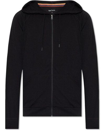 Paul Smith Hoodie With Logo Patch - Black