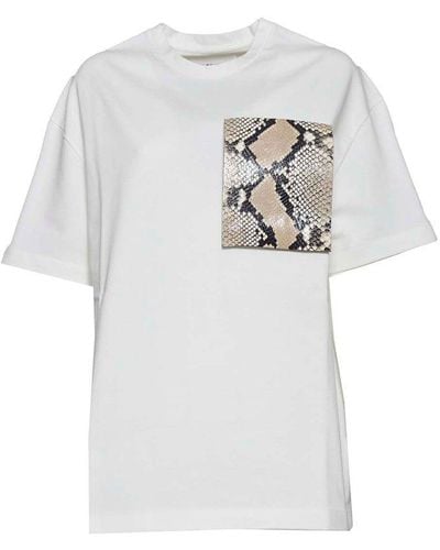 Jil Sander Snake Pocket Printed T-shirt - White