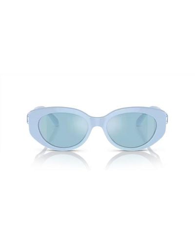 Swarovski Oval Frame Sunglasses - Blue