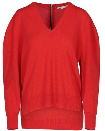 Stella McCartney Puffy Sleeves Knitted Jumper - Red