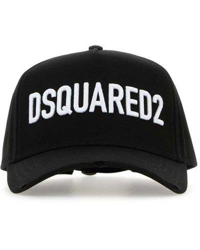 DSquared² Logo Embroidered Basball Cap - Black