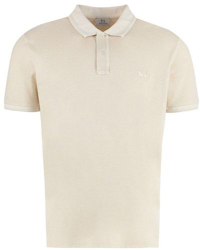Woolrich Men Pure Cotton T-Shirt with Logo Bright White