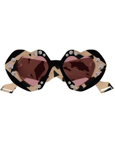 Gucci Heart Shaped Sunglasses - Black