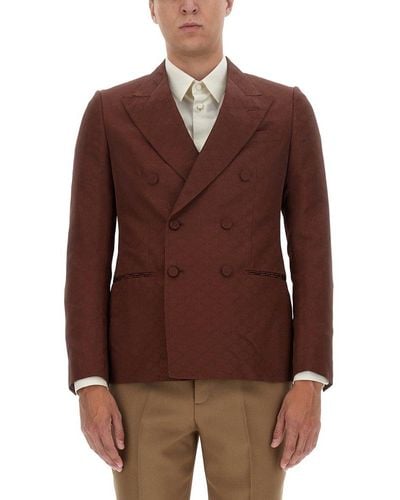 Gucci Monogrammed Button-up Jacket - Brown
