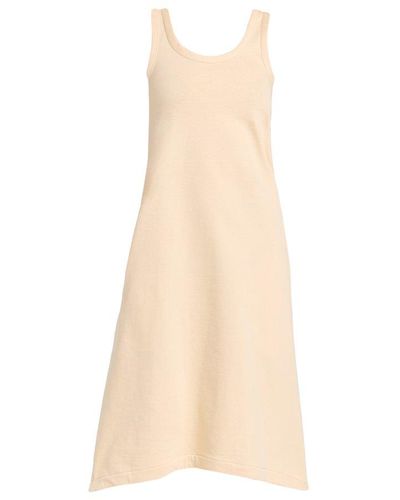 Jil Sander + Logo Embroidered Sleeveless Maxi Dress - Natural