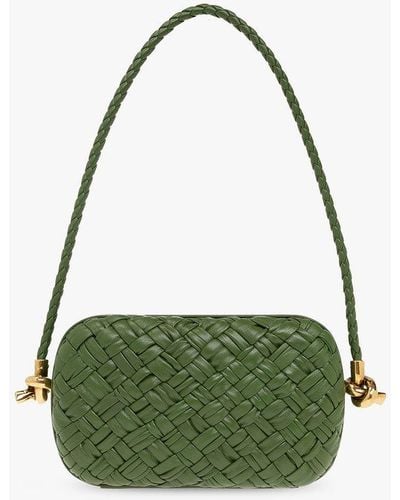 Bottega Veneta Knot Intreccio Small Shoulder Bag - Green