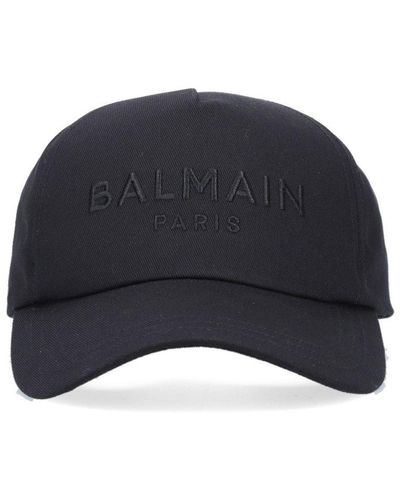 Balmain Logo Embroidered Baseball Cap - Blue