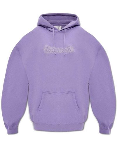 Vetements Hoodie With Logo, - Purple