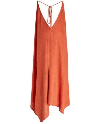 Alanui Get Lost V-neck Sleeveless Dress - Orange