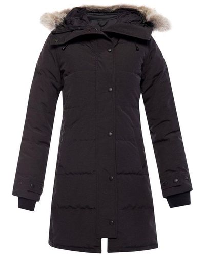canada goose black disc shelburne coyote fur trim down parka