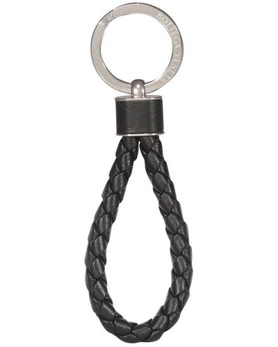 Bottega Veneta Intreccio Key Ring - Black