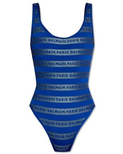 Balmain One-Piece Swimsuit - Blue