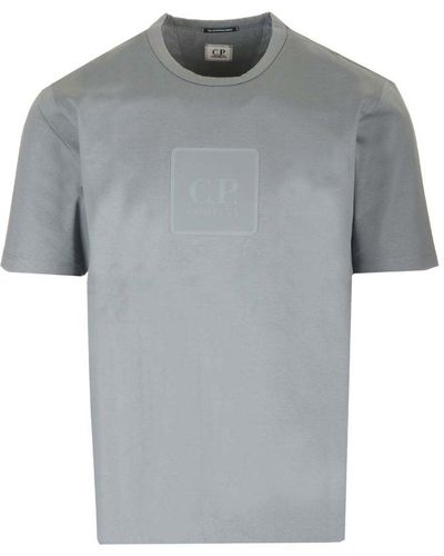 C.P. Company Logo Badge Crewneck T-shirt - Grey