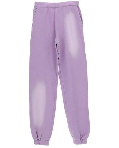 The Attico Tie-dyed Elasticated Waistband Track Trousers - Purple