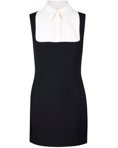 Valentino Wool Blend Sleeveless Dress - Black