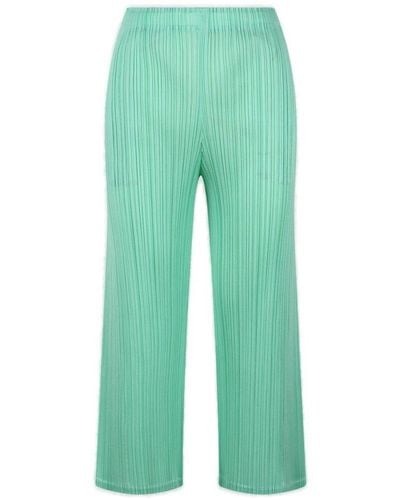 Pleats Please Issey Miyake March Pleated Pants - Green