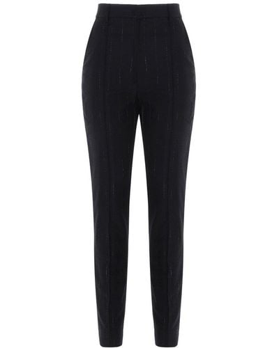Ann Demeulemeester Low-waisted Tapered Trousers - Blue