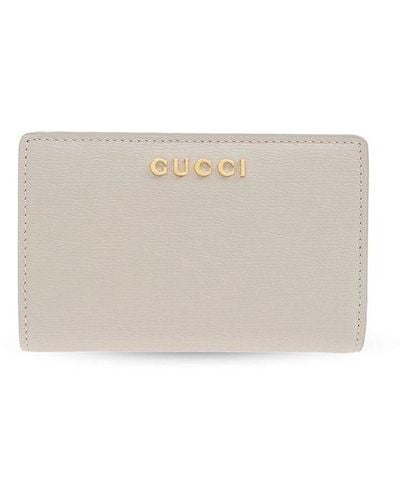 Gucci Logo Plaque Bifold Wallet - White
