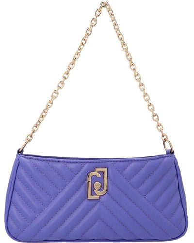 Liu Jo Small Quilted Logo Plaque Tote Bag - Purple