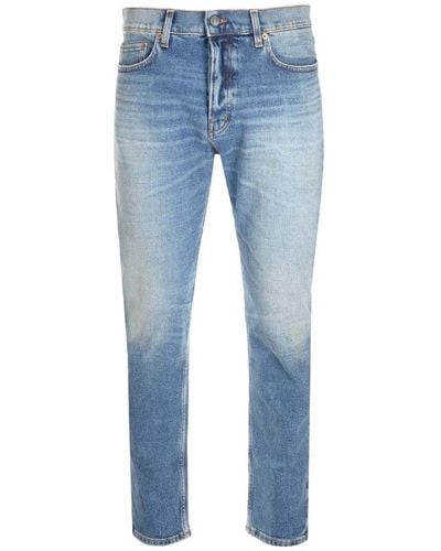 Haikure Straight-leg Stonewashed Slim-fit Jeans - Blue
