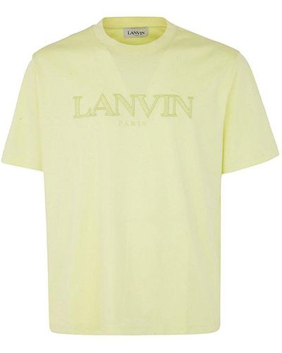 Lanvin Tonal Embroidery T-shirt Clothing - Yellow