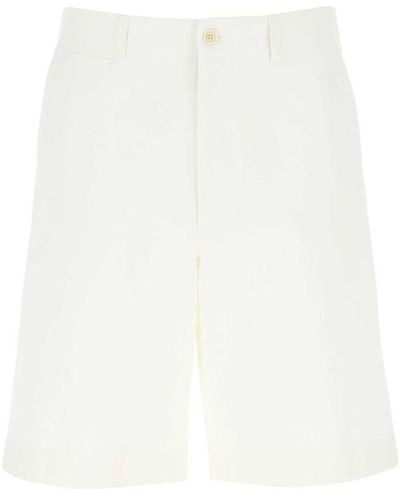 Gucci Ivory Gabardine Bermuda Shorts - White