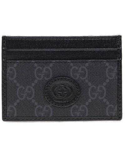 Gucci Card Holder With Logo - Black