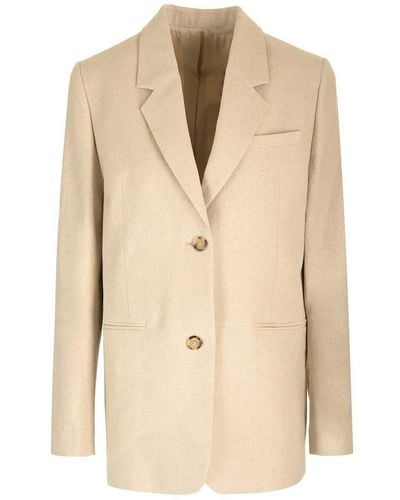 Totême Single Breasted Tailored Jacket - Natural