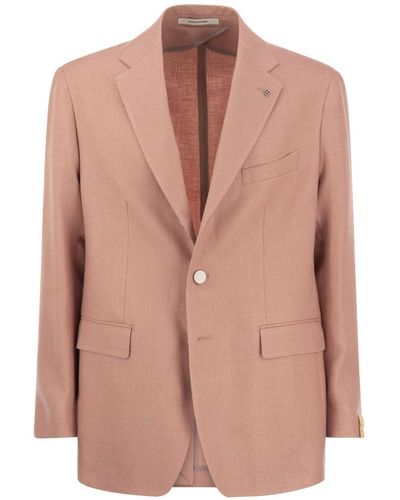 Tagliatore Two-Button Wool Jacket - Natural