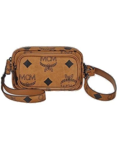 MCM Aren Wristlet Mini Crossbody Bag - Brown