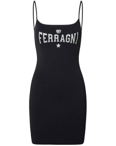 Chiara Ferragni Cotton Blend Dress - Black