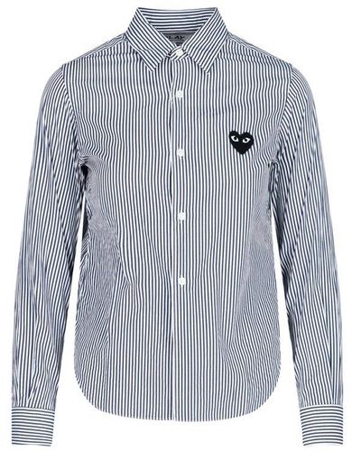 COMME DES GARÇONS PLAY Striped Shirt - Blue