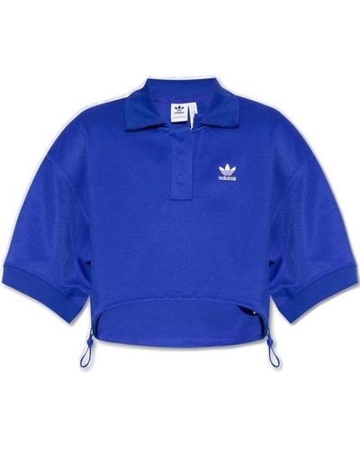 adidas Originals Oversize Polo Shirt - Blue