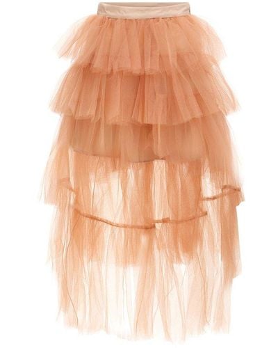 Pinko Layered Tulle Skirt - Orange