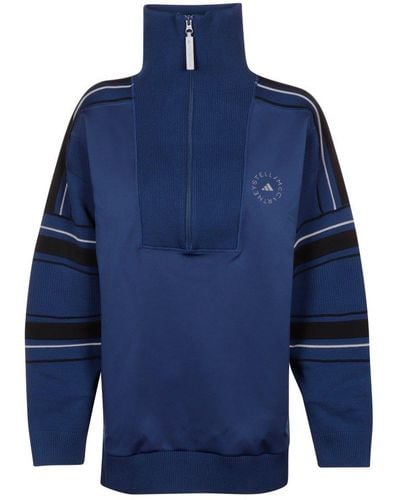 adidas By Stella McCartney High Neck Sweatshirt - Blue