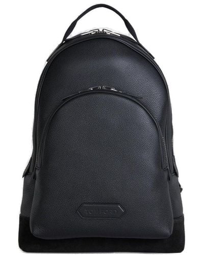 Tom Ford Granulated Leather Backpack - Black