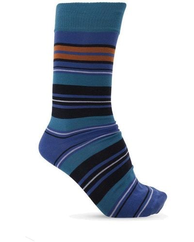 Etro Striped Socks, - Blue