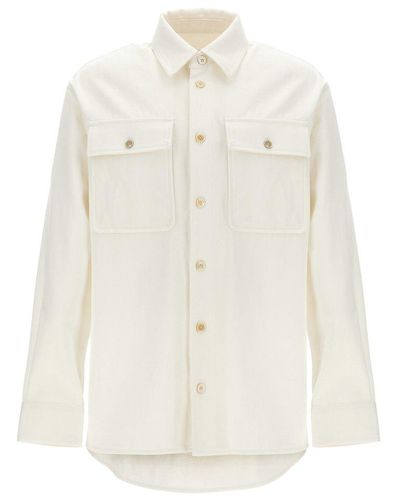 Jil Sander Denim Cotton Overshirt - White